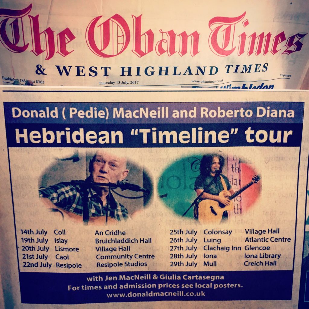 The Oban Times Scotland - Roberto Diana Tour
